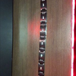 Diamond stainless steel bracelet